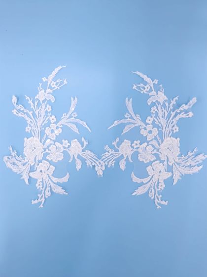 Ivory Sequinned Lace Applique