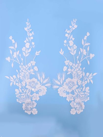 Ivory Sequinned Lace Appliques