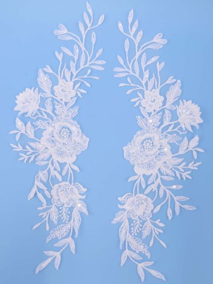 Ivory Sequinned Lace Applique